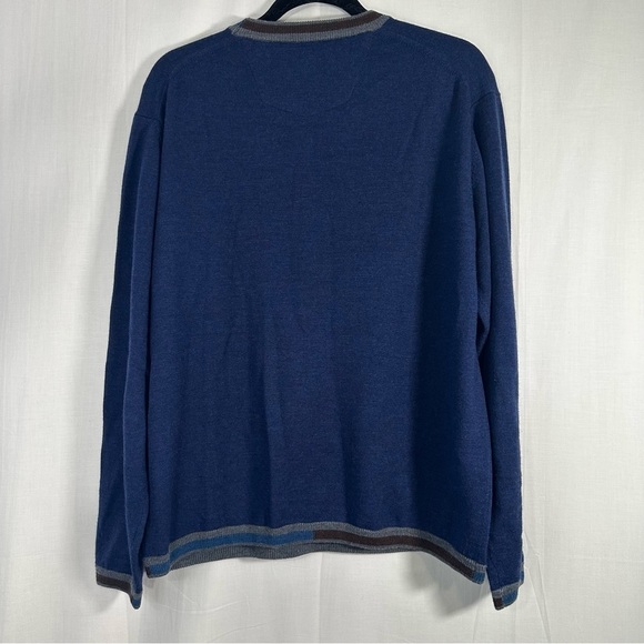 Robert Graham 100% wool sweater, size large classic grandpacore golf high end - Picture 9 of 15
